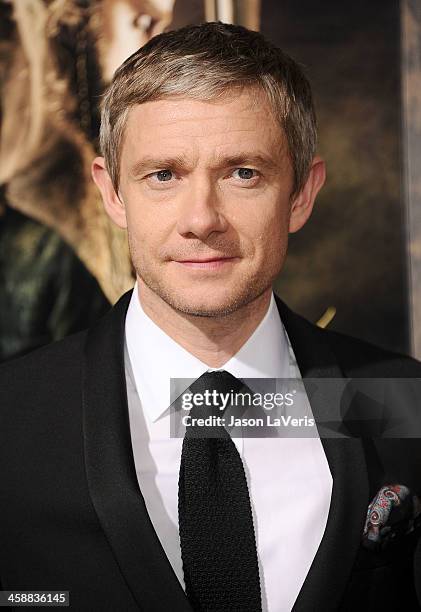 Actor Martin Freeman attends the premiere of "The Hobbit: The Desolation Of Smaug" at TCL Chinese Theatre on December 2, 2013 in Hollywood,...