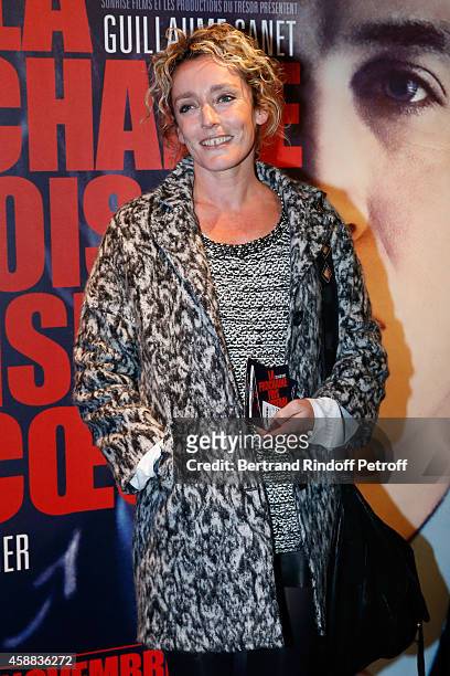 Actress Juliette Arnaud attends the 'La prochaine fois, je viserai le coeur' Paris Premiere at UGC Cine Cite Bercy on November 11, 2014 in Paris,...