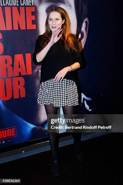 Actress of the movie Ana Girardot attends the 'La prochaine fois, je viserai le coeur' Paris Premiere at UGC Cine Cite Bercy on November 11, 2014 in...