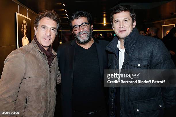 Actor Francois Cluzet, producer of the movie Alain Attal and actor of the movie Guillaume Canet attend the 'La prochaine fois, je viserai le coeur'...