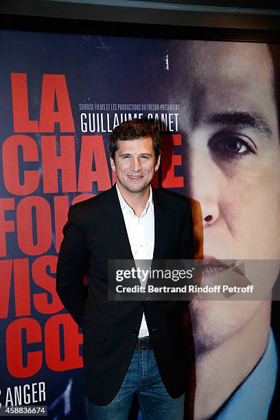 Actor of the movie Guillaume Canet attends the 'La prochaine fois, je viserai le coeur' Paris Premiere at UGC Cine Cite Bercy on November 11, 2014 in...