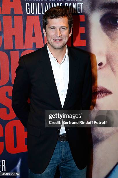 Actor of the movie Guillaume Canet attends the 'La prochaine fois, je viserai le coeur' Paris Premiere at UGC Cine Cite Bercy on November 11, 2014 in...