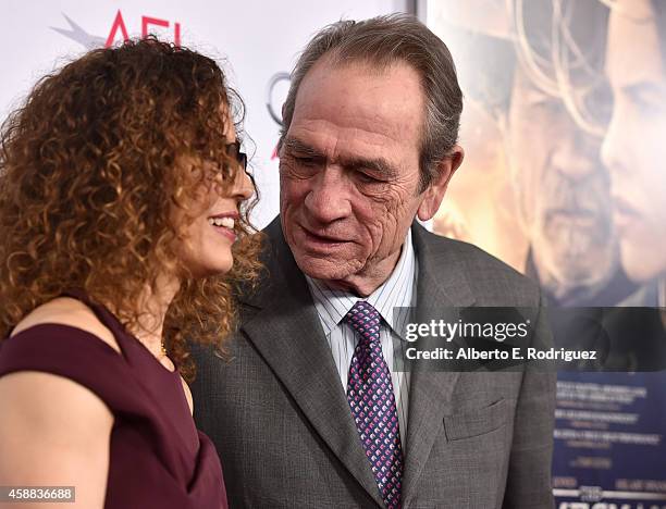 Photographer Dawn Laurel-Jones and Filmmaker Tommy Lee Jones attend the screening of "The Homesman" during AFI FEST 2014 presented by Audi at Dolby...