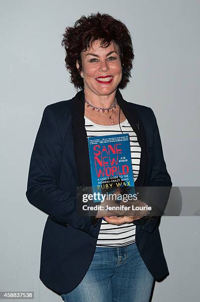 Actress Ruby Wax attends Live Talks Los Angeles presents Ruby Wax In Conversation with Carrie Fisher at the Aero Theatre on November 11, 2014 in...