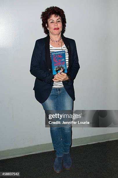 Actress Ruby Wax attends Live Talks Los Angeles presents Ruby Wax In Conversation with Carrie Fisher at the Aero Theatre on November 11, 2014 in...