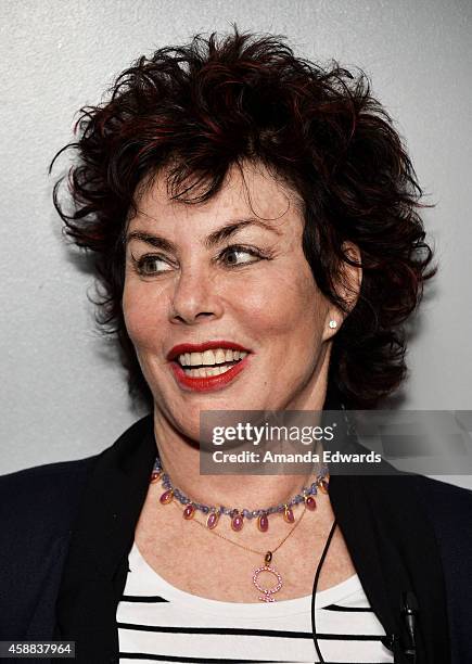 Actress Ruby Wax attends the Live Talks Los Angeles Ruby Wax In Conversation With Carrie Fisher event at the Aero Theatre on November 11, 2014 in...