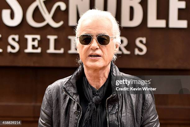 Musician Jimmy Page promotes his new book "Jimmy Page by Jimmy Page" at Barnes and Noble on November 11, 2014 in Los Angeles, California.