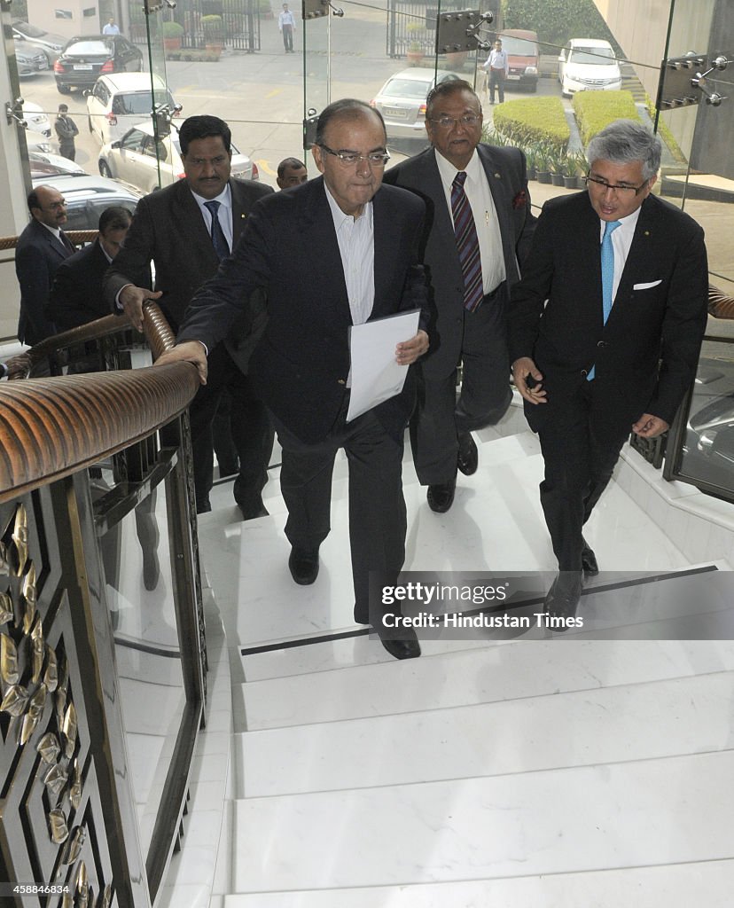 Finance Minister Arun Jaitley At Services Conclave 2014