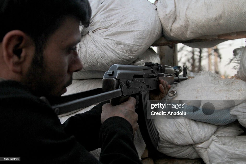 Clashes between Syrian regime forces and rebel fighters in Aleppo