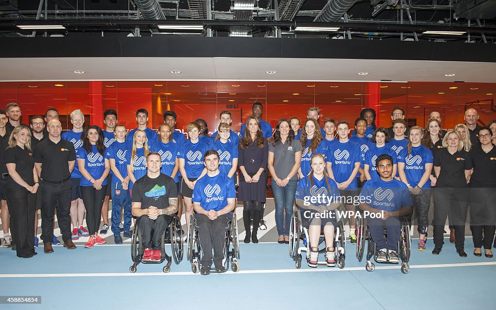 The Duchess Of Cambridge Attends A SportsAid Athelete Workshop