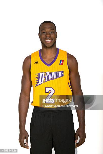 Khyle Marshall of the Los Angeles D-Fenders pose for a photo during media day on November 11, 2014 at Toyota Sports Center in El Segundo, California....