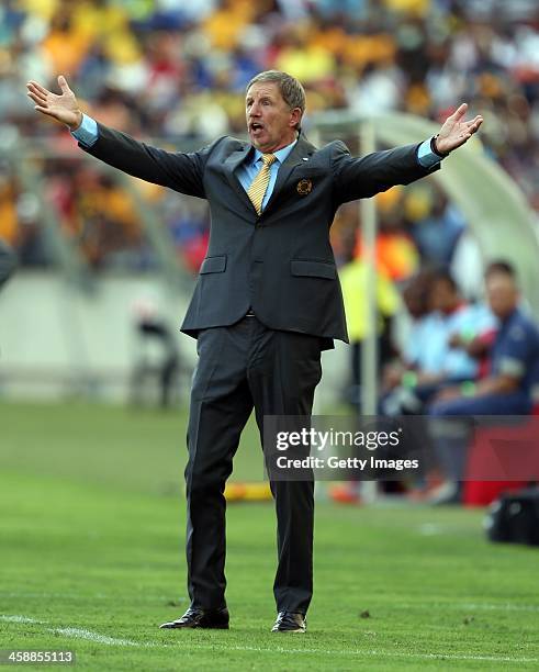 Stuart Baxter, Head Coach of Kaizer Chiefs during the Absa Premiership match between AmaZulu and Kaizer Chiefs at Moses Mabida Stadium on December...