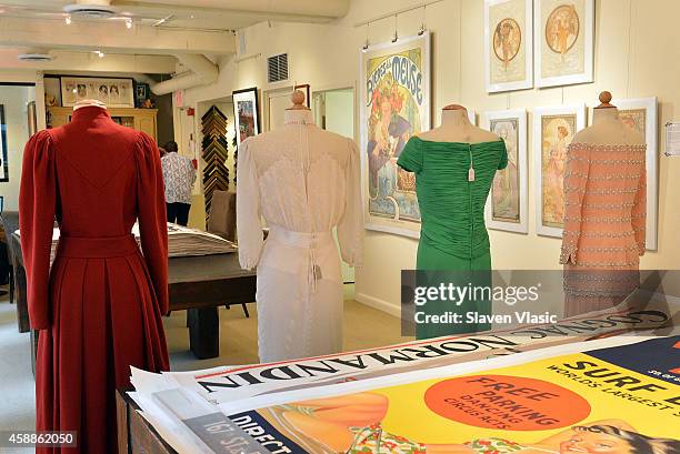 Collection of gowns worn by HRH Princess Diana to be auctioned by Julien's Auctions of Beverly Hills December 5-6, 2014 on display at Ross Art...