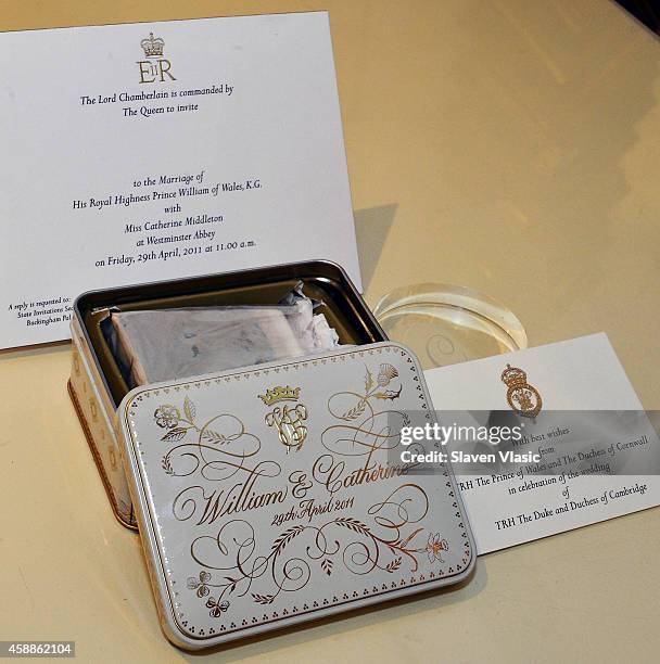 Slice of royal wedding cake from the marriage of Prince William and Kate Middleton to be auctioned by Julien's Auctions of Beverly Hills December...