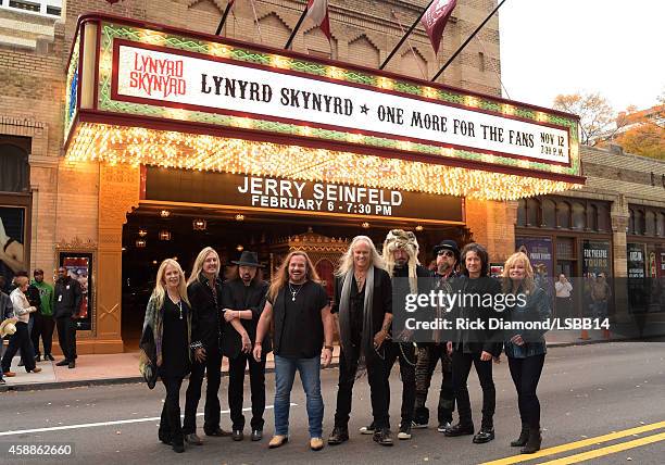 Dale Rossington, Mark Sparky Matejka, Gary Rossington, Johnny Van Zant, Rickey Medlocke, Johnny Colt, Peter Keys, Michael Cartellone, and Carol...