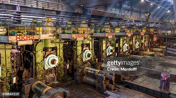 hot strip mills - steel industry stock pictures, royalty-free photos & images