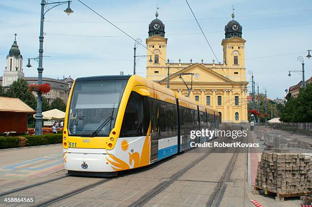 new tram in debrecen - debrecen stock pictures, royalty-free photos & images