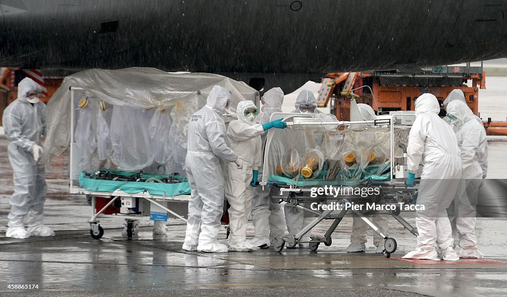 Exercise 'Ebola Emergency' At Malpensa Airport