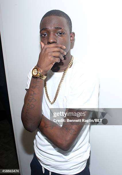 Recording artist Bob Shmurda attends 106 & Park at BET studio on November 12, 2014 in New York City.