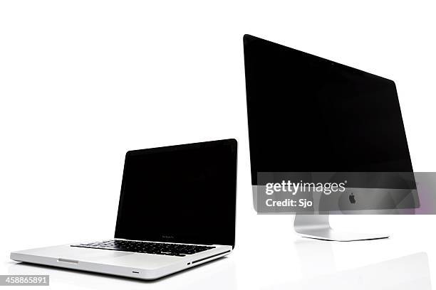 imac e macbook pro - apple macintosh - fotografias e filmes do acervo