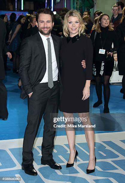Charlie Day and Mary Elizabeth Ellis attend the UK Premiere of "Horrible Bosses 2" at Odeon West End on November 12, 2014 in London, England.