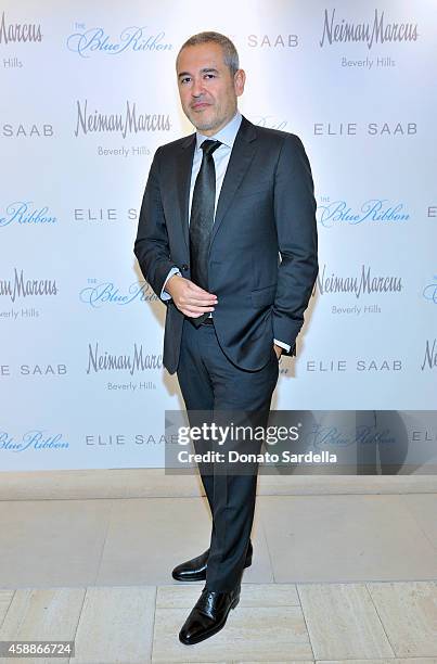 Designer Elie Saab attends Elie Saab Ready To Wear Spring 2015 Presentation & Luncheon at Neiman Marcus on November 12, 2014 in Beverly Hills,...