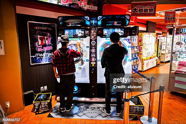 amusement arcade in akihabara tokyo japan - akihabara stock pictures, royalty-free photos & images