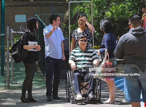 Chen Guangcheng and his wife Yuan Weijing are seen on May 20, 2012 in New York City.