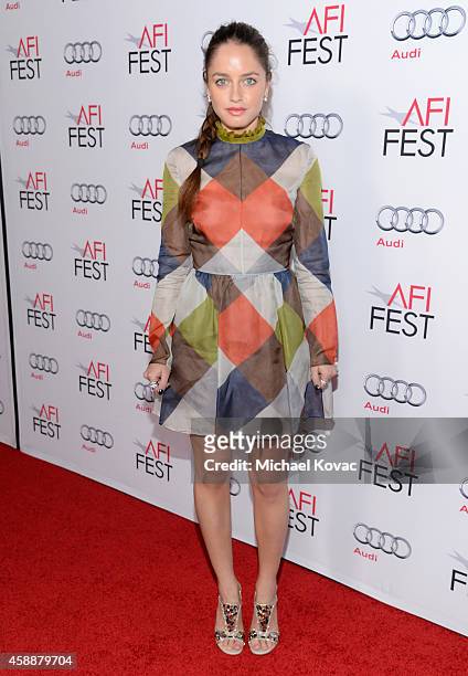 Actress Matilde Gioli attends the special tribute to Sophia Loren during the AFI FEST 2014 presented by Audi at Dolby Theatre on November 12, 2014 in...