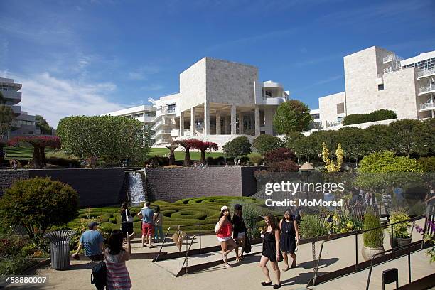 j. paul getty museum central garden - getty centre stock pictures, royalty-free photos & images