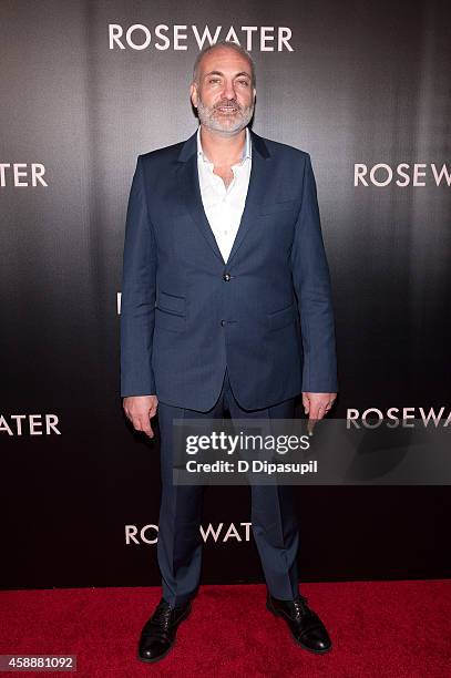 Actor Kim Bodnia attends the "Rosewater" New York Premiere at AMC Lincoln Square Theater on November 12, 2014 in New York City.