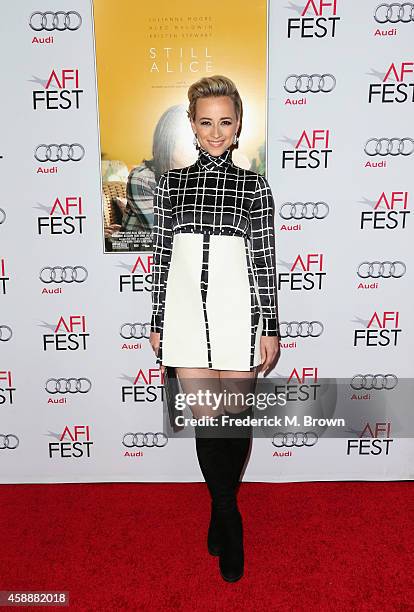 Actress Karine Vanasse attends a special screening of "Mommy" during the AFI FEST 2014 presented by Audi at Dolby Theatre on November 12, 2014 in...