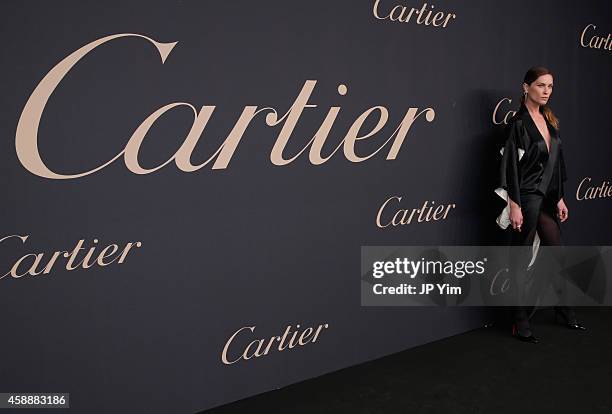 Model Erin Wasson attends The Maison Cartier Celebrates 100th Anniversary Of Their Emblem La Panthere De Cartier! at Skylight Clarkson Sq on November...