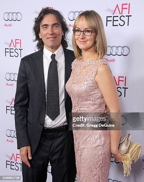 Carlo Ponti, Jr. And wife Andrea Meszaros Ponti arrive at the AFI FEST 2014 Presented By Audi - A Special Tribute To Sophia Loren at Dolby Theatre on...