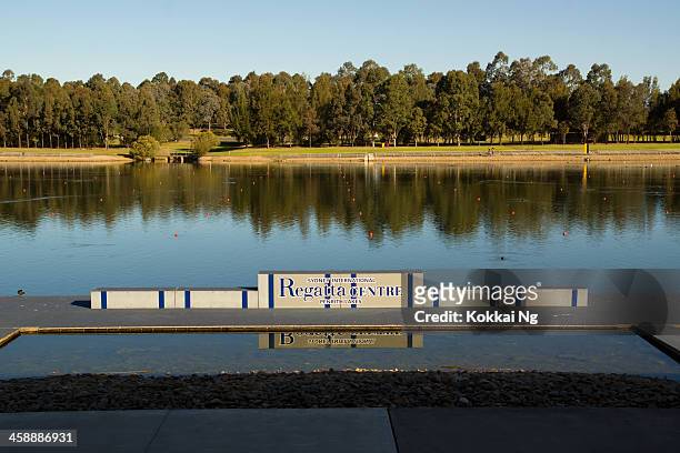 penrith lakes - swimming lane marker bildbanksfoton och bilder