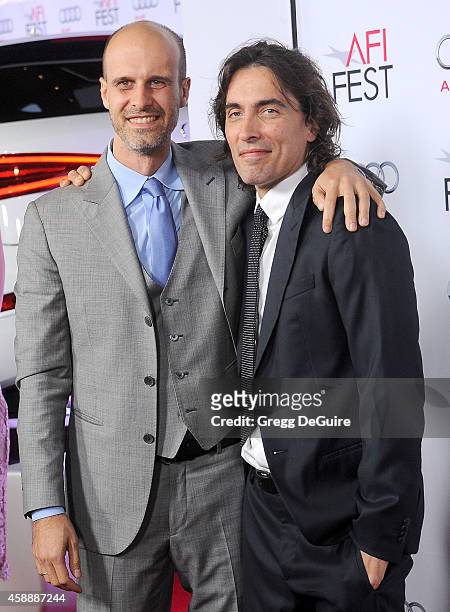 Edoardo Ponti and Carlo Ponti Jr. Arrive at the AFI FEST 2014 Presented By Audi - A Special Tribute To Sophia Loren at Dolby Theatre on November 12,...