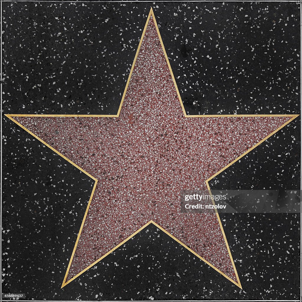 Calçada da fama de Hollywood em branco estrelas