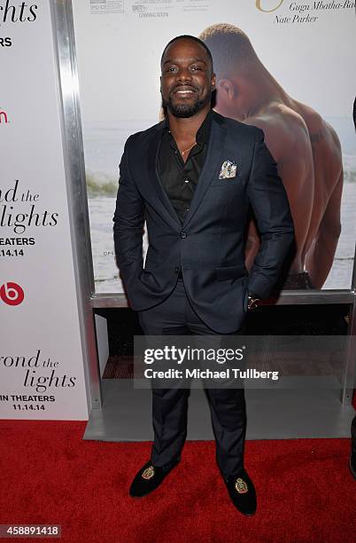 Actor Greg Davis Jr. Attends the premiere of Relativity Studios and BET Networks' film "Beyond The Lights" at ArcLight Hollywood on November 12, 2014...