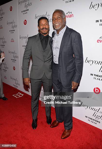 Actors Nate Parker and Danny Glover attend the premiere of Relativity Studios and BET Networks' film "Beyond The Lights" at ArcLight Hollywood on...
