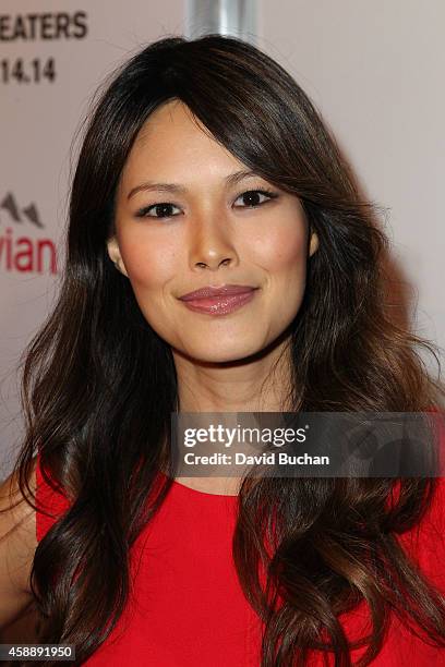 Elaine Tan attends the Premiere of Relativity Studios and BET Networks' "Beyond The Lights" at ArcLight Hollywood on November 12, 2014 in Hollywood,...