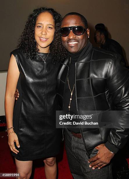 Director Gina Prince-Bythewood and Musician Johhny Gill attend the Premiere of Relativity Studios and BET Networks' "Beyond The Lights" at ArcLight...