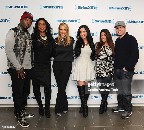 Rapper Treach Criss, Cicely Evans, Dr. Jenn Berman, Angelina Pivarnick, Deena Cortese and Chris Buckner attend Dr. Jenn Berman tapes "The Dr. Jenn...