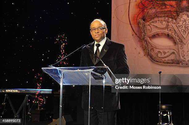 Executive Vice President, UNCF Maurice E. Jenkins and Jr. Speaks at the 30th Annual UNCF Mayor's Masked Ball at the Marriott Marquis on December 21,...