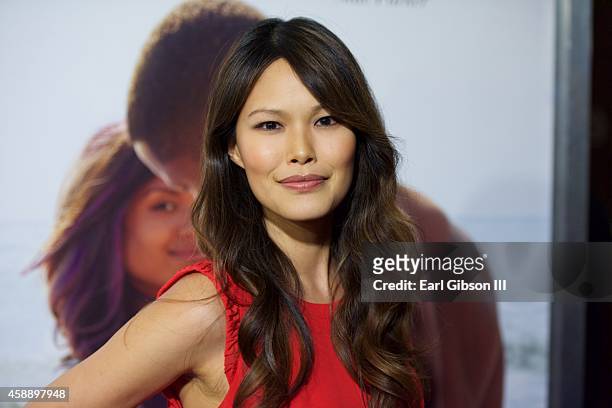 Actress Elaine Tan attends the Los Angeles Premiere of "Beyond The Lights" at ArcLight Hollywood on November 12, 2014 in Hollywood, California.
