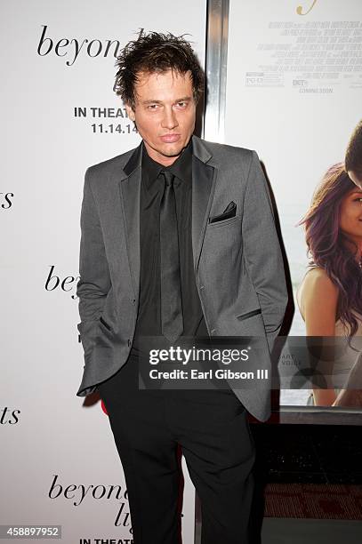 Actor Jesse Woodrow attends the Los Angeles Premiere of "Beyond The Lights" at ArcLight Hollywood on November 12, 2014 in Hollywood, California.