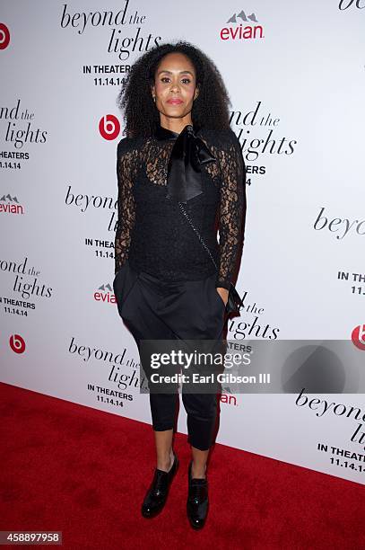 Fitness Expert Angela Davis attends the Los Angeles Premiere of "Beyond The Lights" at ArcLight Hollywood on November 12, 2014 in Hollywood,...