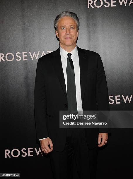 Director/writer/producer Jon Stewart attends "Rosewater" New York Premiere at AMC Lincoln Square Theater on November 12, 2014 in New York City.