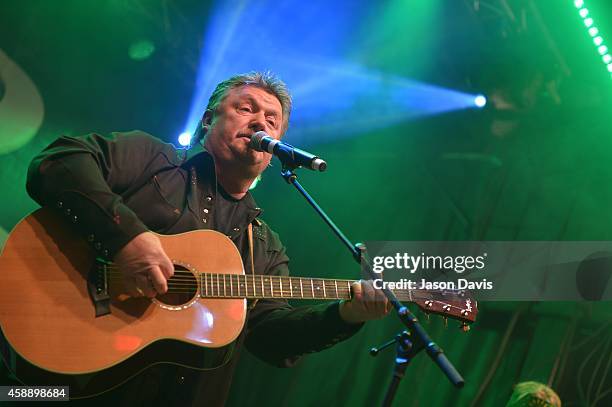 Musician Joe Diffie performs during Tootsie's Orchid Lounge 54th Birthday Bash at Tootsie's Orchid Lounge on November 12, 2014 in Nashville,...