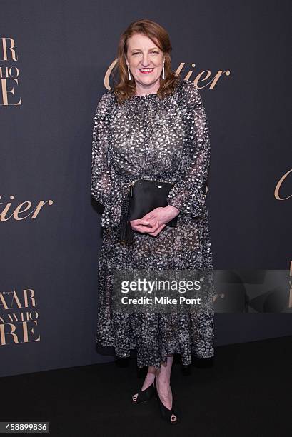 Editor-in-chief of Harpers Bazaar Glenda Bailey attends a dinner celebrating Women Who Dare hosted by Panthere De Cartier and Harper's Bazaar at...