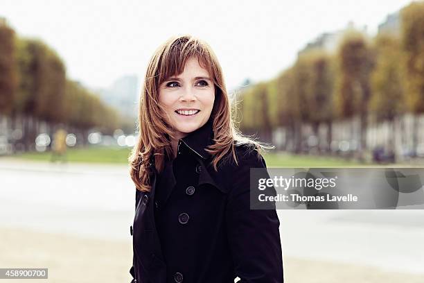 Actress Isabelle Carre is photographed for Self Assignment on October 12, 2014 in Paris, France.